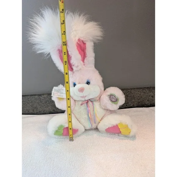 Vintage DanDee Tickle Wiggle Plush Easter Hoppy Bunny Lights That Tickles Pastel - Picture 16 of 17